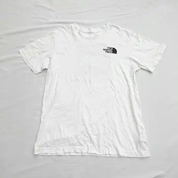 THE NORTH FACE 화이트 로고 반팔 티셔츠 L