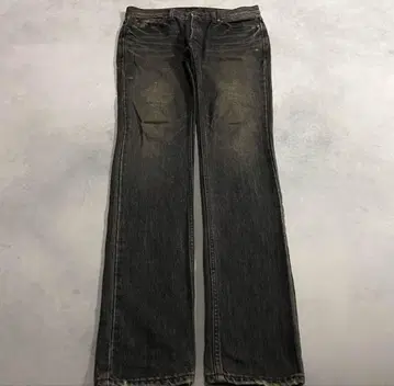 archive crashed black denim pants y2k