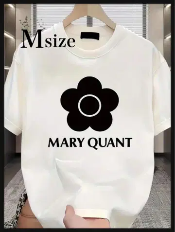 새상품! [ MARY QUANT ] 플라워 로고 반팔 티셔츠 M
