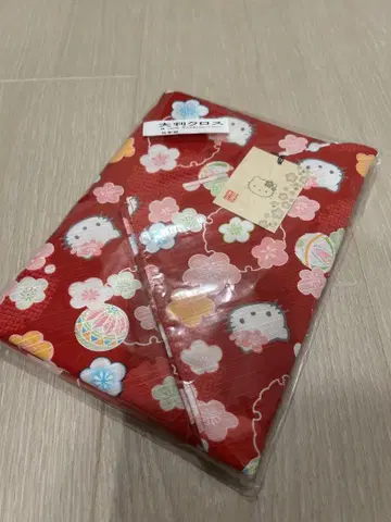 헬로키티 대형 크로스 보자기 빨간색 레드
