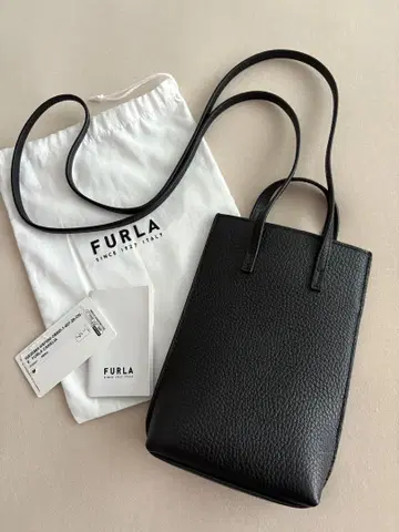 새상품급 훌라 스마트폰 숄더백 소가죽 블랙
