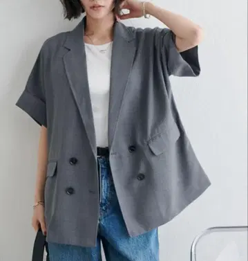 테크 린넨 반팔 셔츠 자켓 디스코트