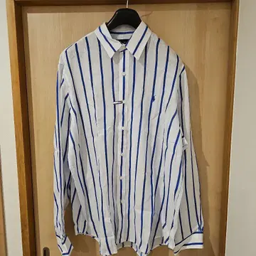 Ralph Lauren 블루 스트라이프 셔츠 XL 긴팔