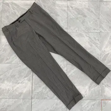 GREEN LABEL RELAXING 슬랙스 무지 그레이 스트레치