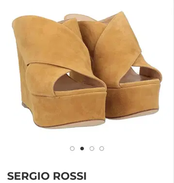 Sergio Rossi 카멜 스웨이드 샌들 미사용