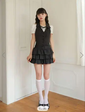 BUBBLES 홀터넥 티어드 원피스 BS71796