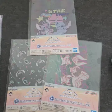 제일복권 리로 & 스티치 클리어 파일 & 씰 3종 세트