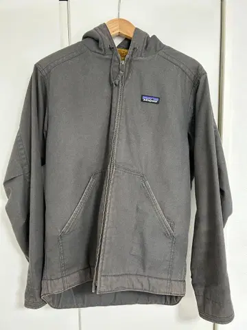 patagonia 불 피우기 자켓 라이트 캔버스 후디 차콜