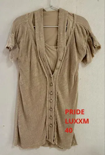 LUXXM PRIDE 베이지 반팔 튜닉