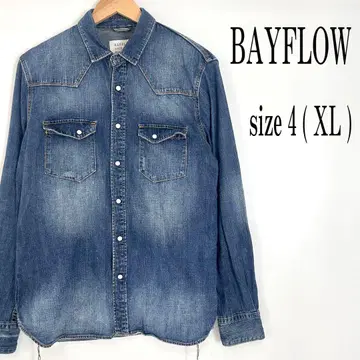 BAYFLOW 베이플로우 긴팔 웨스턴 데님 셔츠 4 XL