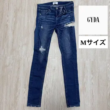 GYDA 제이다 사이드 립 스키니 데님 데님 팬츠