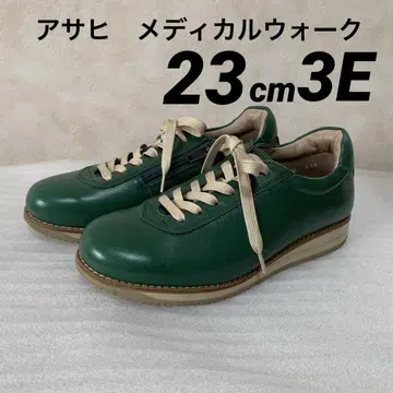 아사히 메디컬 워크 워킹화 23cm 3E 천연 가죽 새상품급