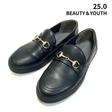 25cm BEAUTY&YOUTH 비트 로퍼 스니커즈 가죽 가죽 신발