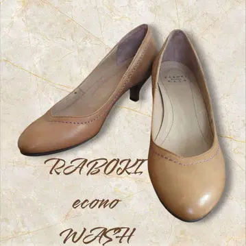 RABOKI econo WASH 베이지 가죽 하이힐 23cm