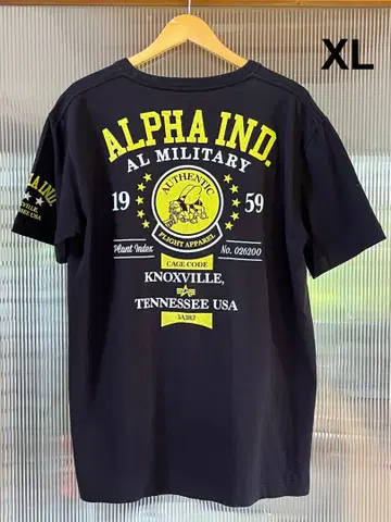 ALPHA IND. 블랙 티셔츠 XL