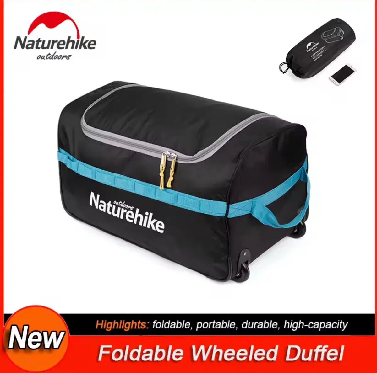 Naturehike Wheeled Duffel Bag L Size 110L
