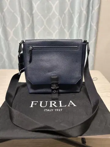 FURLA 훌라 가죽 숄더백 남성용 네이비 숄더백 furla