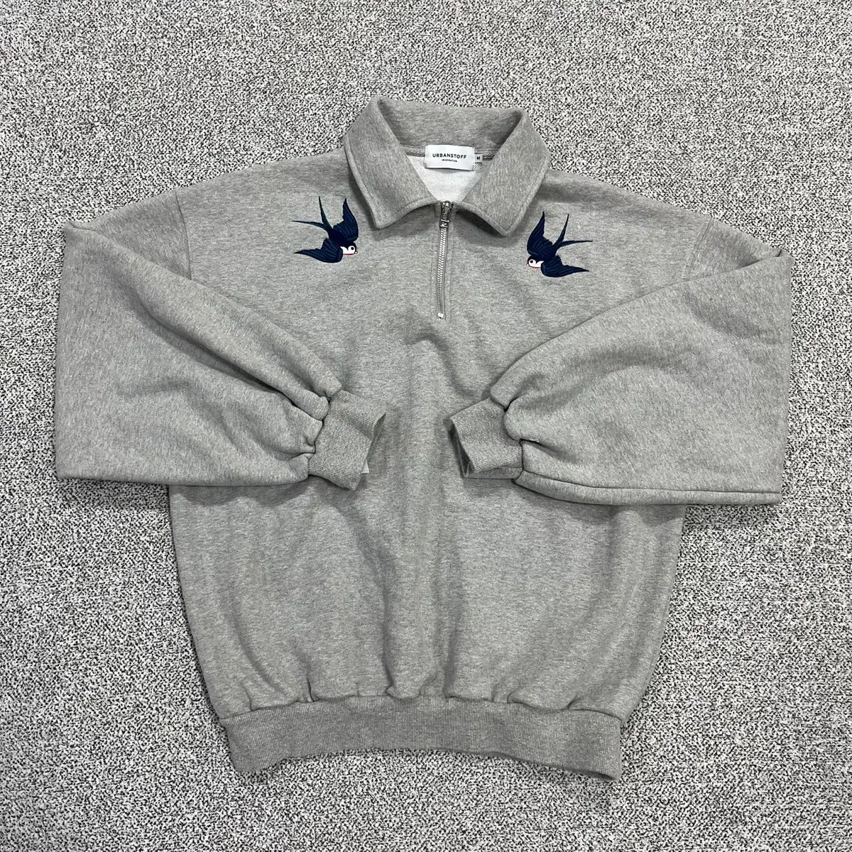 [M] Urbanstoff Men's Vahn Zip-Up kara Sweatshirt 0509H
