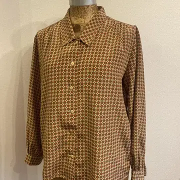 vintage 구제 의류 레트로 꽃무늬 올 패턴 패턴 셔츠 쇼와 레트로