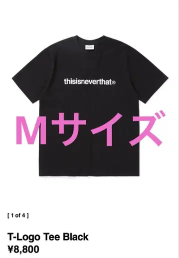 디스이즈네버댓 T-Logo Tee 블랙 M