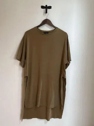 BANANA REPUBLIC 카키 반팔 롱 원피스