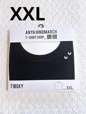 유니클로 2XL 애니야 하인드 마치 슬라브 티셔츠 블랙