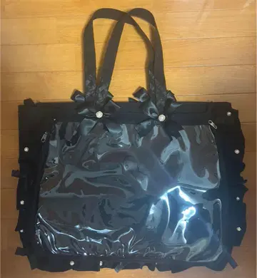 자카마트 이타백 이타백 A4 프릴 토트 블랙 블랙