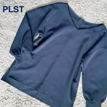 [새상품급] PLST 플라스테 백 지퍼 블라우스 네이비 스트레치 예쁜 옷