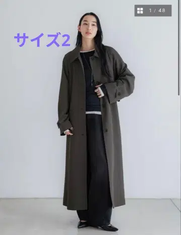 crewre 드레이프 스텐카라 코트