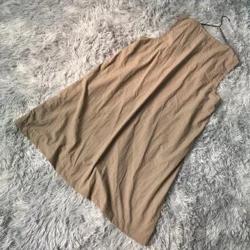 Anne coquine 슬리브리스 지퍼 원피스 발수 베이지 사이즈 L