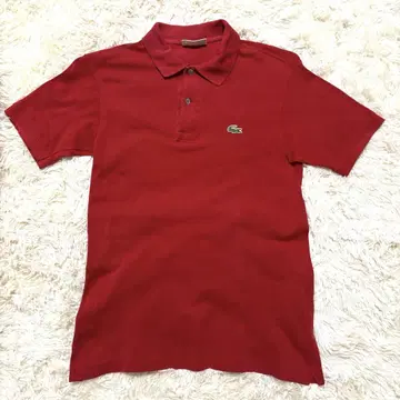 라코스테 레드 피케 셔츠 80년대 프랑스제