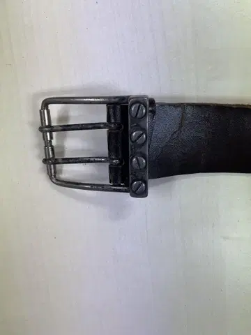 고품질! / John galliano / 가죽 메탈 버클 벨트 S 사이즈