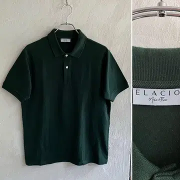 프랑스제 ELACIO 그린 피케 셔츠 에라시오 BEAMS f