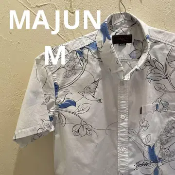 MAJUN 마준 카리유시 의류 알로하 셔츠 꽃무늬 M