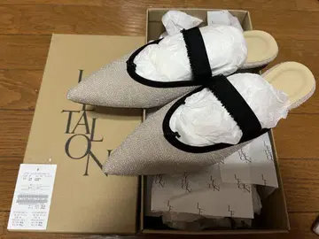 LE TALON 포인트드 엘라스틱 뮬 M 베이지