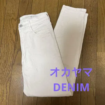 오카야마 DENIM 화이트  생지  허리 61 일본제