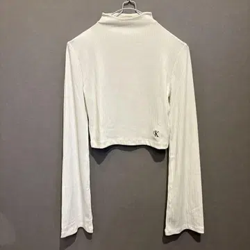 CalvinKlein 캘빈클라인 y2k 크롭 긴팔 모크넥