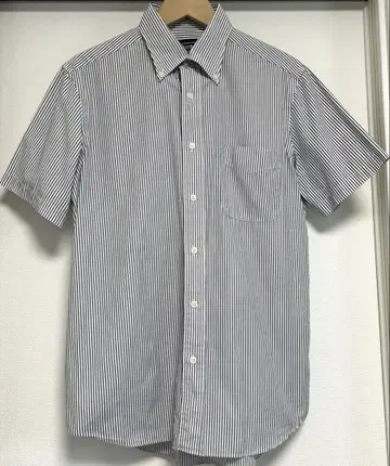 Maker's Shirt 가마쿠라 스트라이프 셔츠 버튼 다운 반팔 제조사