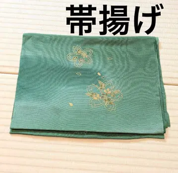 오비 장식 천 예쁜 그린 금색 장식