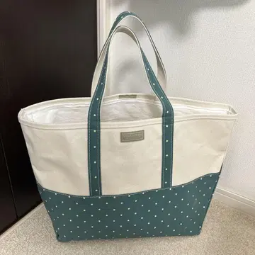 L.L.Bean Boat & Tote 도트 무늬 토트백 라지