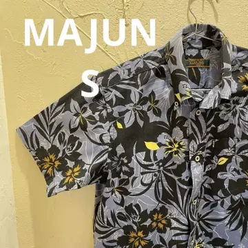 MAJUN 마준 카리유시 의류 반팔 알로하 셔츠 S 사이즈