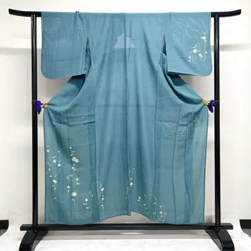 부착형 여름용 세로 명주 금 자수 꽃 무늬 단풍 기모노 015k
