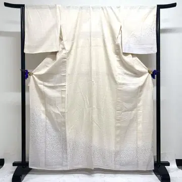 츠케사게 여름용 명주 자수 금실 은실 은색 도트 도트 기모노 015k