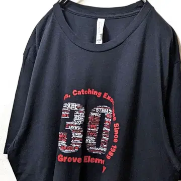 벨라 캔버스 튤립 그로브 엘리멘터리 티셔츠 블랙 2XL 구제 의류