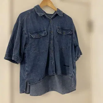 글로벌 워크 GOOD 데님 셔츠 SS 반팔 셔츠