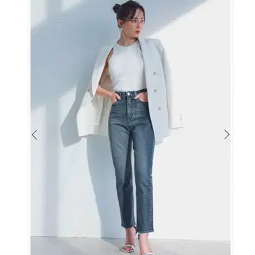 anuans 슬림 스트레이트 데님 그레이