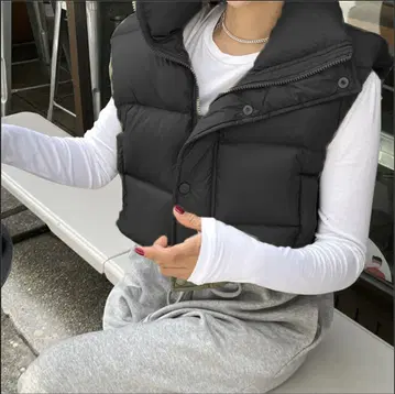 충전솜 베스트 어반 아웃도어 레이어드 블랙