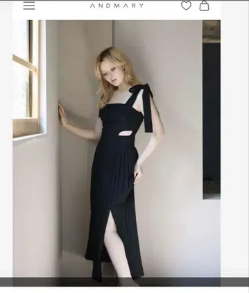 ANDMARY 슬리브리스 블랙 롱 원피스