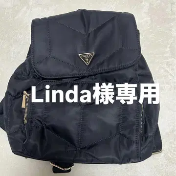 GUESS 블랙 퀼팅 백팩