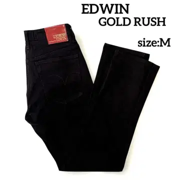 EDWIN GOLD RUSH 남성용 데님 블랙 스트레이트 M